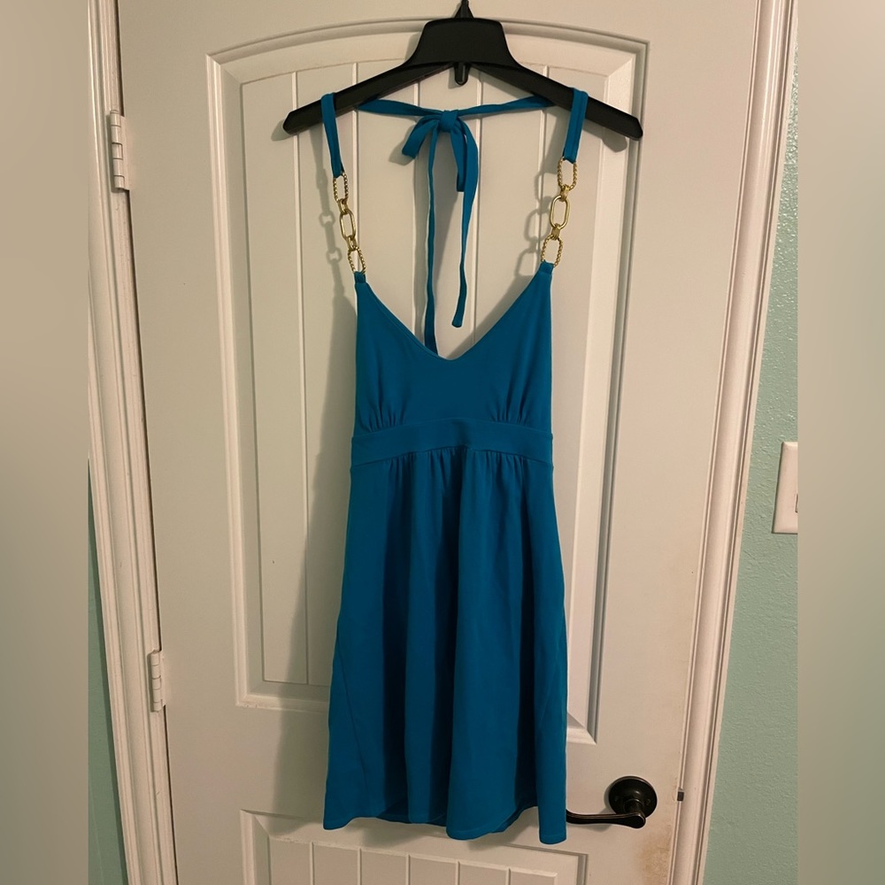 Victoria’s Secret Blue Halter Tie Neck Dress 💧